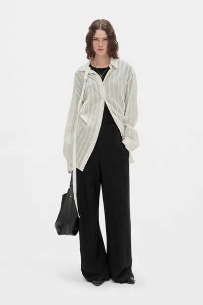 Ann Demeulemeester Odeta Draped Comfort Trousers In Black