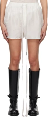 Ann Demeulemeester Off-white Lily Shorts In 070 Ice