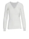 Ann Demeulemeester Slim Fit Long Sleeves T-shirt Viscose Cotton In Off White