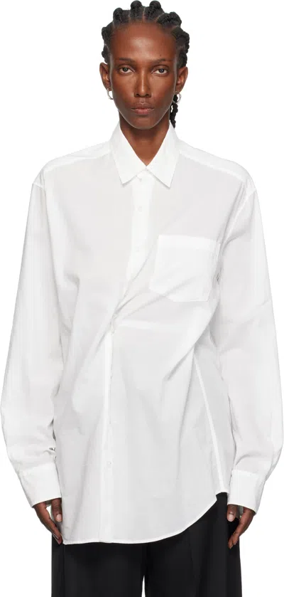 Ann Demeulemeester Off-white Mark High Comfort Pocket Shirt