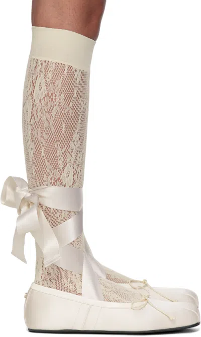 Ann Demeulemeester Off-white Paloma Ballerina Flats
