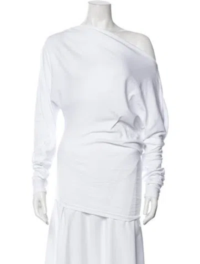 Pre-owned Ann Demeulemeester Off-the-shoulder Long Sleeve Top W/ Tags In Multicolor