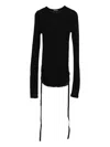 Ann Demeulemeester Oke Tie-detail Top In Black