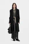 Ann Demeulemeester Oku Printed Long Wrap Skirt In Black