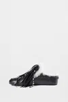 Ann Demeulemeester Olai Soft Fringe Mules In Black