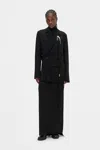 Ann Demeulemeester Olena Wrap Deconstructed Blazer In Black
