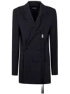 Ann Demeulemeester Olena Wrap Deconstructed Blazer In Blue