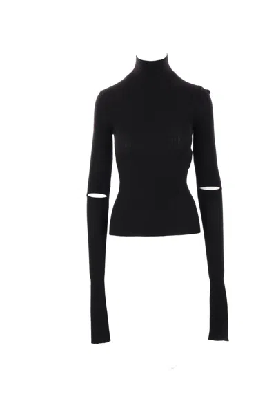 ANN DEMEULEMEESTER OLENKA CUT-OUT TURTLENECK SWEATER