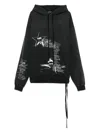 Ann Demeulemeester Black Olly Sketchbook High-comfort Hoodie In Black
