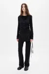 Ann Demeulemeester Ona 5 Pocket Flared Trousers In Multi