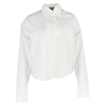 Ann Demeulemeester One Sleeve Shirt In White Cotton