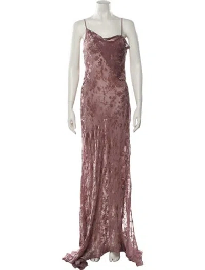 Pre-owned Ann Demeulemeester One-shoulder Long Dress In Pink