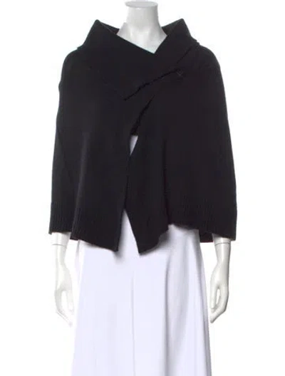 Pre-owned Ann Demeulemeester Open Front Sweater In Black