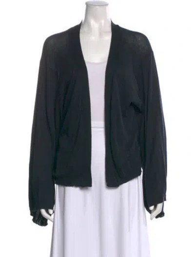 Pre-owned Ann Demeulemeester Open Front Sweater In Green