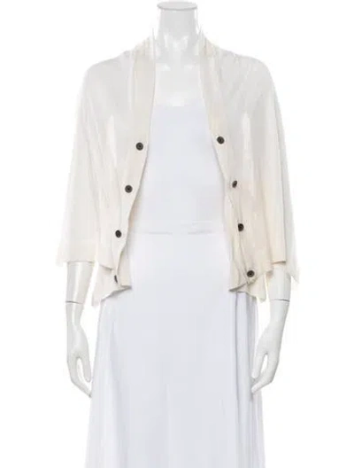 Pre-owned Ann Demeulemeester Open Front Sweater In Neutrals