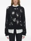Ann Demeulemeester Open-knit Sweater In Black