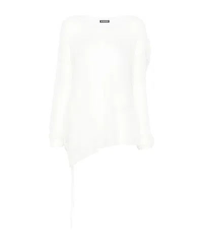 Ann Demeulemeester Open-knit Sweater In White