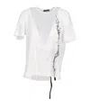 Ann Demeulemeester White Fanie Standard Fit T-shirt In White