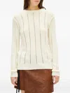 Ann Demeulemeester Pullover Mit Lochstrickmuster In White