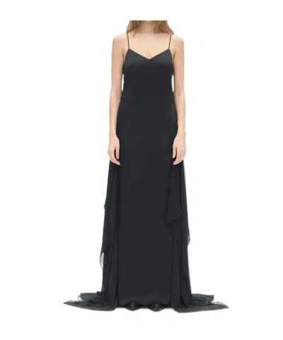 Ann Demeulemeester Ottilie Long Dress In Black