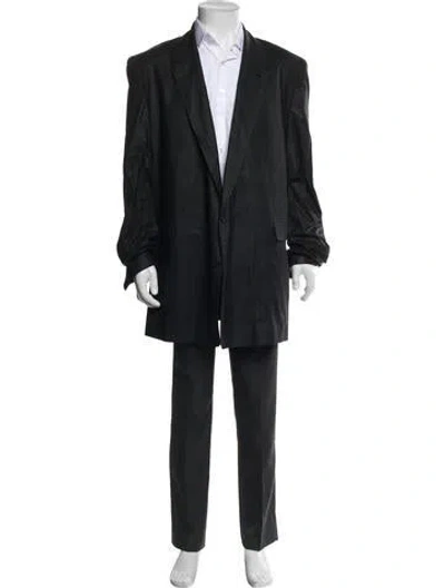 Pre-owned Ann Demeulemeester Overcoat In Black