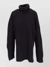 Ann Demeulemeester Oversize Jumper With High Neck And Distressed Detailing