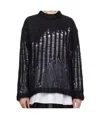Ann Demeulemeester Oversized Crew Neck Mohair Jumper In Black