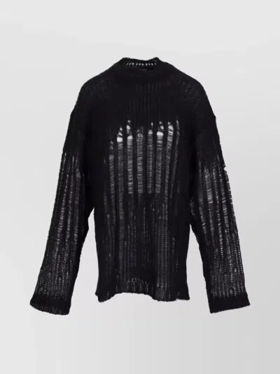 ANN DEMEULEMEESTER OVERSIZED CREW NECK MOHAIR JUMPER