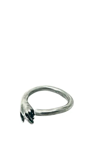 Ann Demeulemeester Paju Hand Ring In Silver