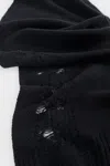 Ann Demeulemeester Pal Destroyed Seed Stitch Scarf
