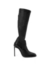 Ann Demeulemeester Black Solid Heel Boots In Black