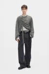 Ann Demeulemeester Palmar Drawstring Sweater In Gray