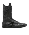 Ann Demeulemeester Palne High-top Boxing Sneakers In Black