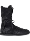 Ann Demeulemeester Palne Lace-up High-top Sneakers In Black