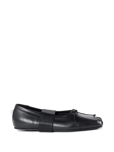 Ann Demeulemeester Paloma Ribbon Calfskin Ballet Flats In Animal Print