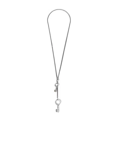Ann Demeulemeester Pama Key Necklace In Gray