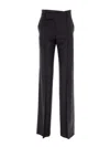 Ann Demeulemeester Regular Fit Trousers Asymmetric Waistband In Black