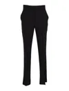 Ann Demeulemeester Habiba Cigarette Trousers Viscose Wool In Black