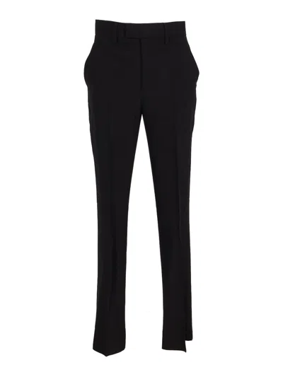 Ann Demeulemeester Habiba Cigarette Trousers Viscose Wool In Black