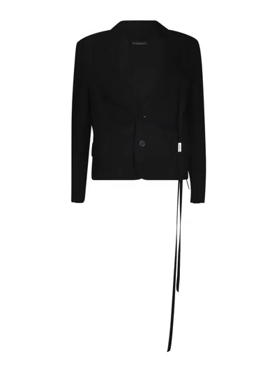 Ann Demeulemeester Fluid-line Trousers In Black