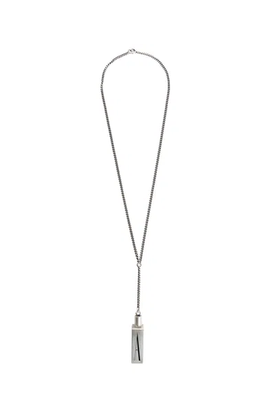 Ann Demeulemeester Paulu Perfume Pendant Necklace In Silver
