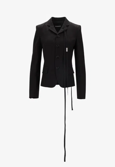 Ann Demeulemeester Pelagie Deconstructed Jacket In Black