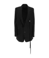 Ann Demeulemeester Pendant Coat With Details In Black