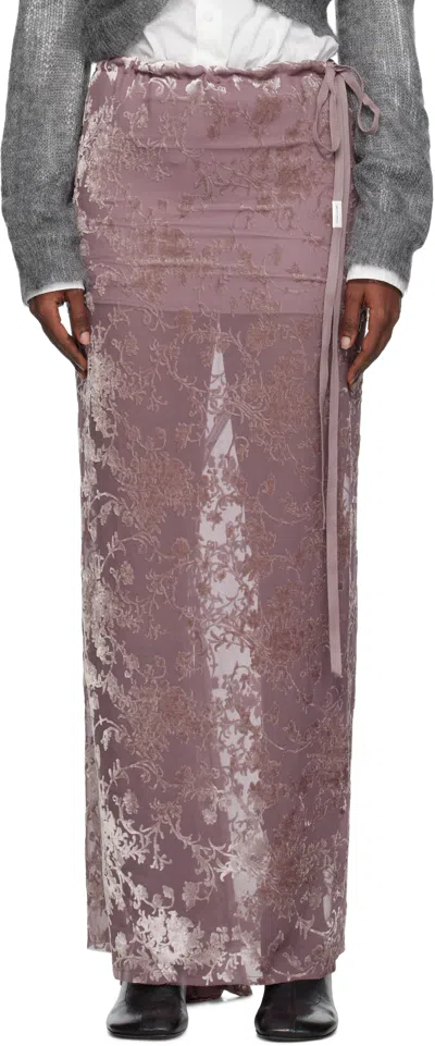 Ann Demeulemeester Pink Eveline Bias Maxi Skirt