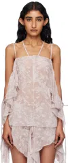 Ann Demeulemeester Pink Valeska Bias Blouse In Neutral
