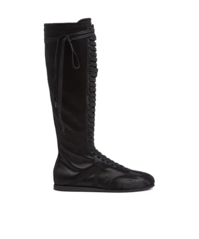 Ann Demeulemeester Pixie Soft Tight High Sneakers In Black