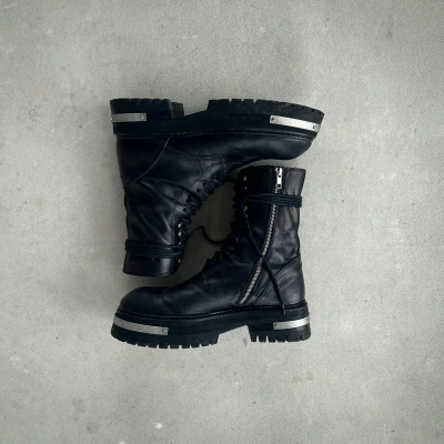 Pre-owned Ann Demeulemeester Platform Tucson Nero Boots In Black