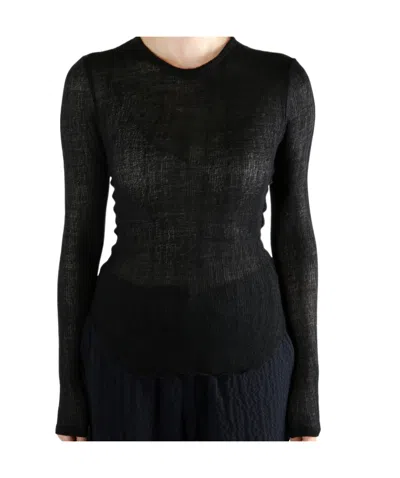 Ann Demeulemeester Pleated Blouse In Black