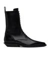 Ann Demeulemeester Pointed Lace-up Boots In Black