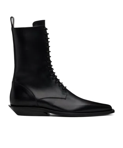 ANN DEMEULEMEESTER POINTED SHORT BOOTS